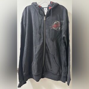 Disney Black Zip-Up Sweater with Red Accents